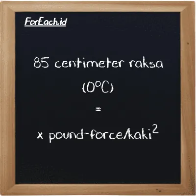 Contoh konversi centimeter raksa (0<sup>o</sup>C) ke pound-force/kaki<sup>2</sup> (cmHg ke lbf/ft<sup>2</sup>)